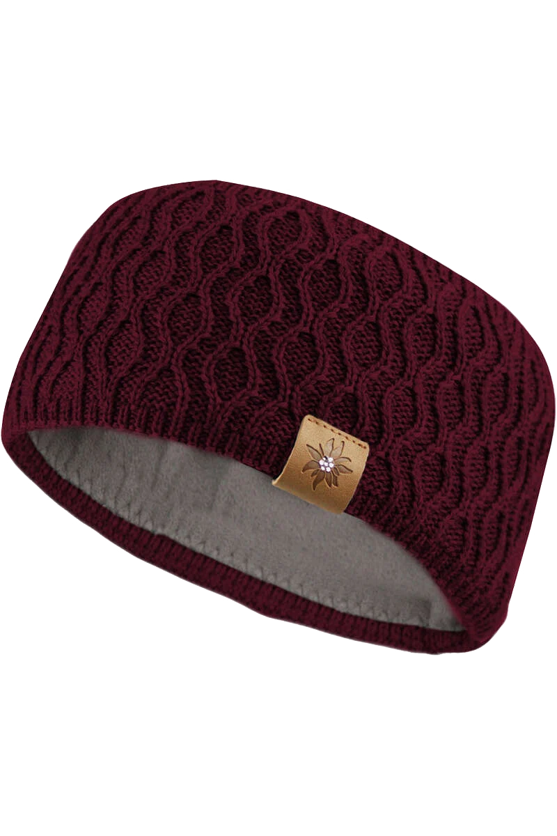 Damen-Strick-Stirnband mit Glitzer-Edelweiß