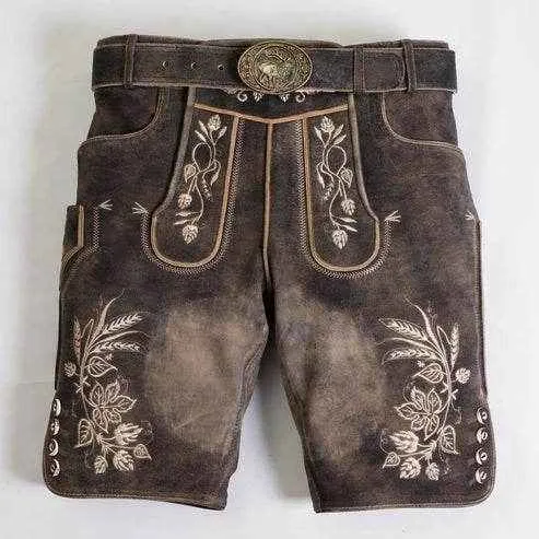 Kurz Hirschlederhose Herren für Volksfest & Trachten