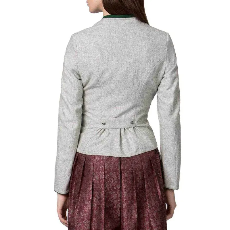 Bayerische Damen Dirndl Jacke Grau