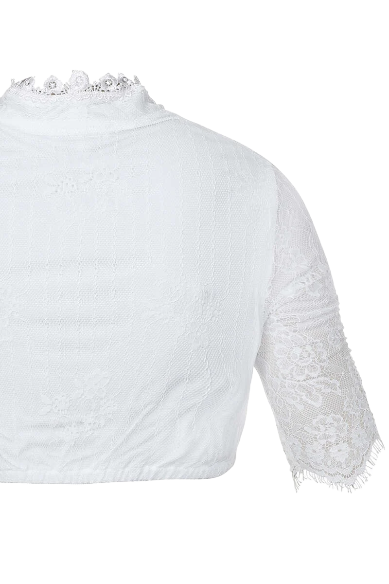 Spitzen-Dirndlbluse mit Herzausschnitt