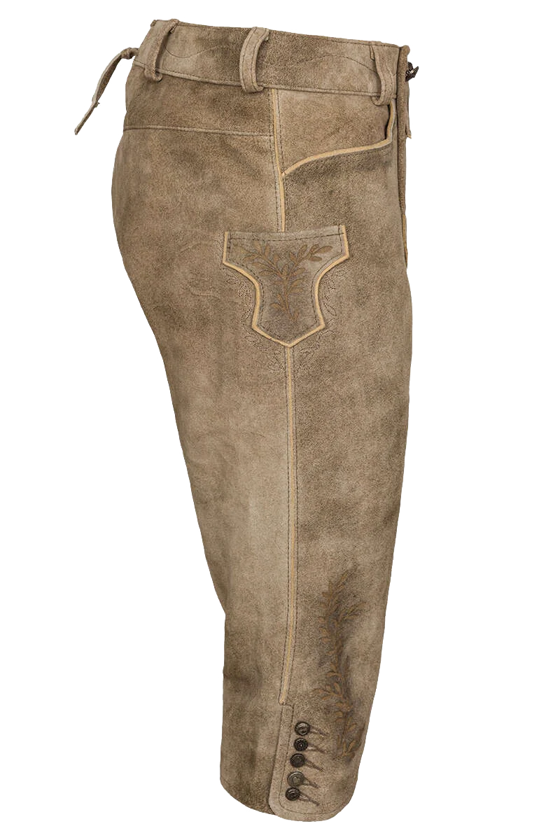 Damen Lederhosehose knielang