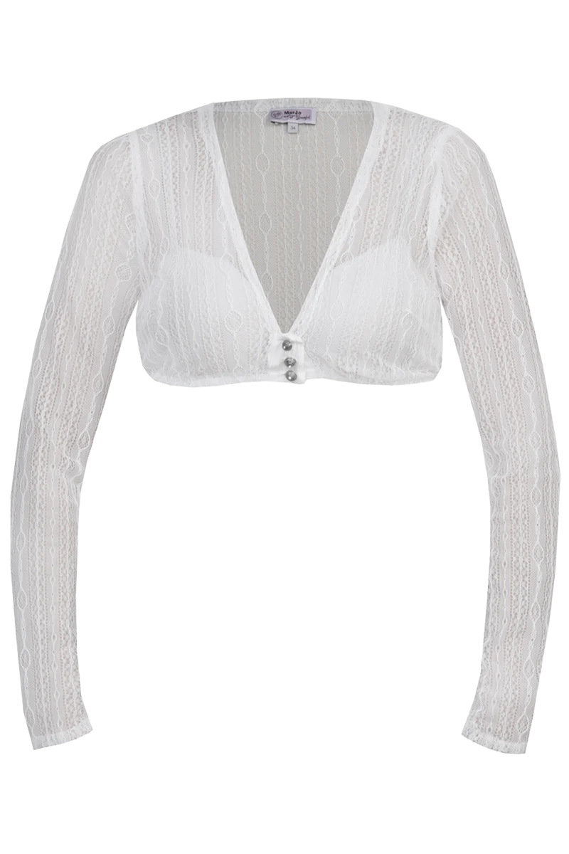Dirndlbluse aus Spitze mit langen Ärmeln