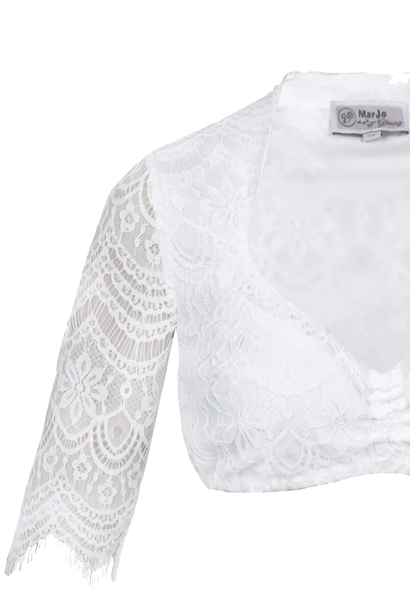 Spitzen-Dirndl-Bluse halbarm