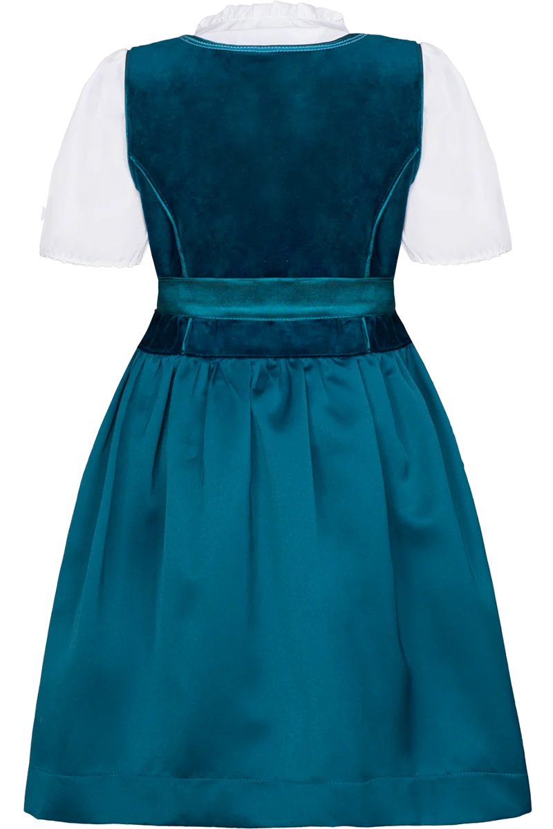 Kinder-Samtdirndl mit Bluse