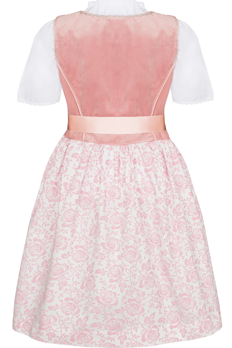Kinder-Samtdirndl mit Bluse