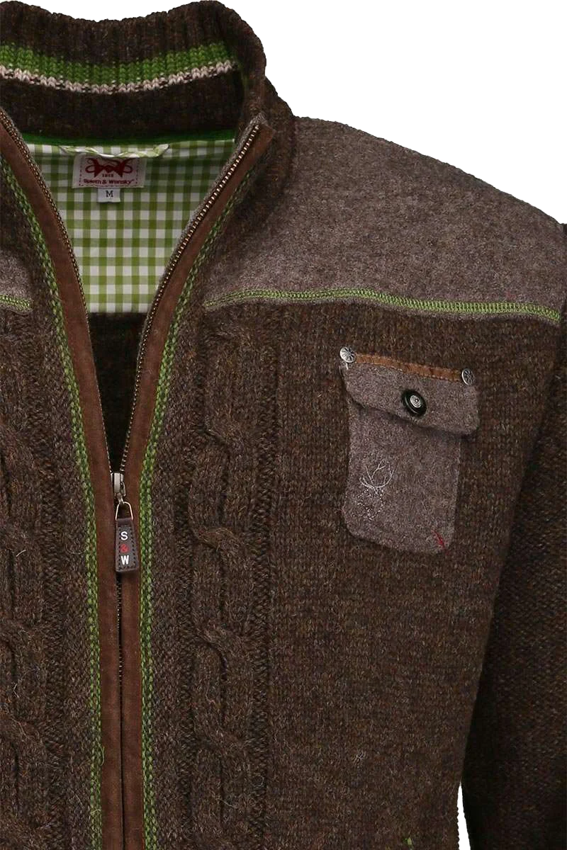 Strickjacke Herren sportiv