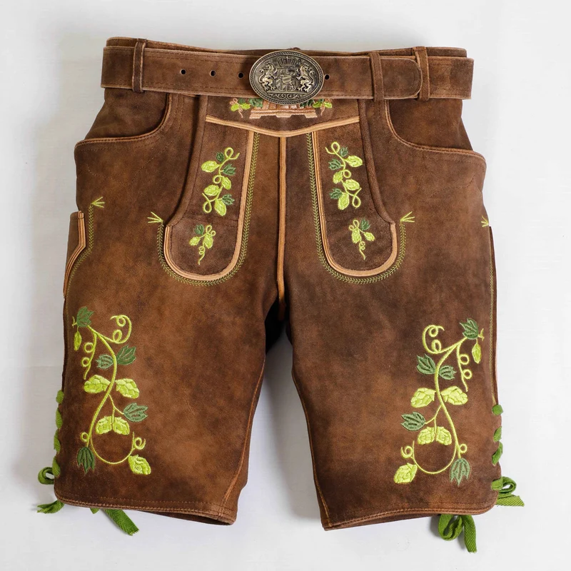 Klassische Kurz Lederhose Herren für bayerische Feste