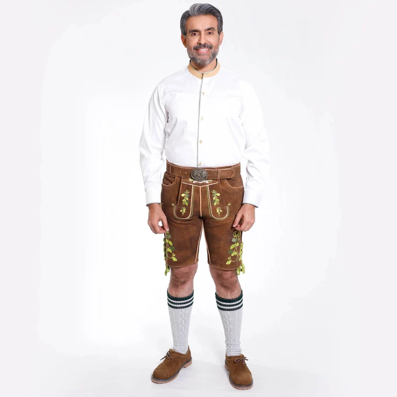 Klassische Kurz Lederhose Herren für bayerische Feste