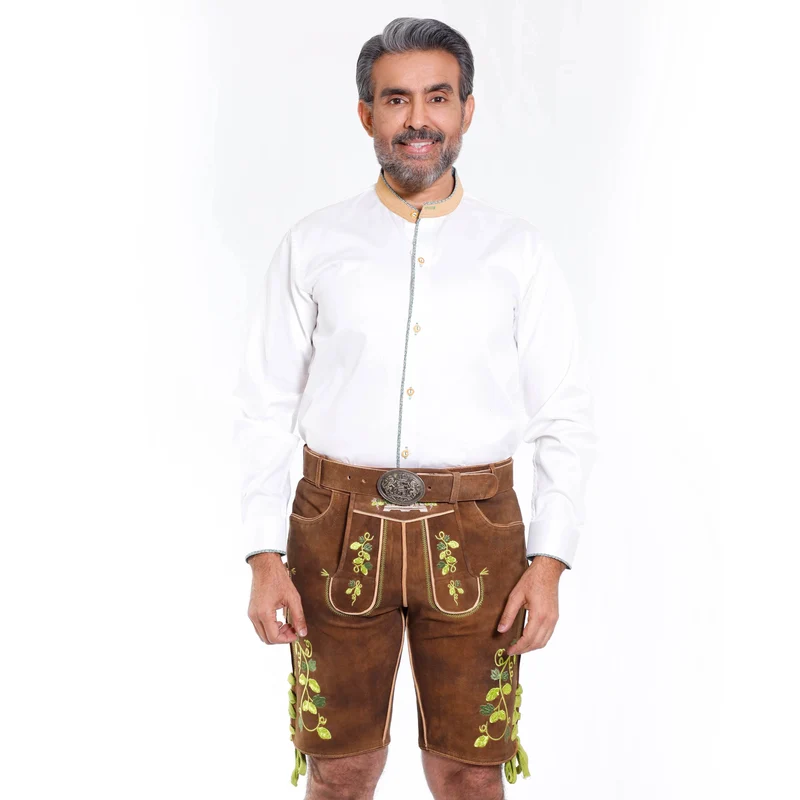 Klassische Kurz Lederhose Herren für bayerische Feste
