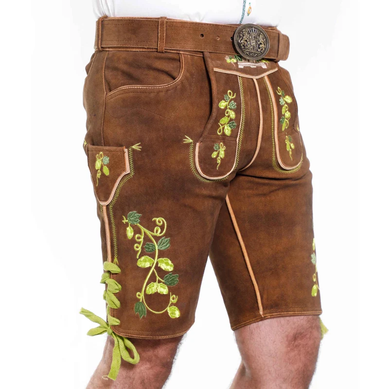 Klassische Kurz Lederhose Herren für bayerische Feste