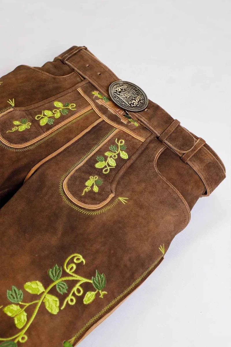 Klassische Kurz Lederhose Herren für bayerische Feste