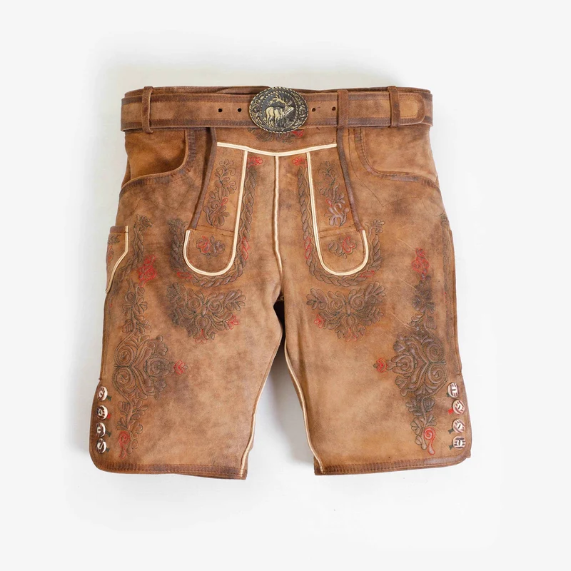 Trachtenlederhose Kurz Herren aus Wildleder