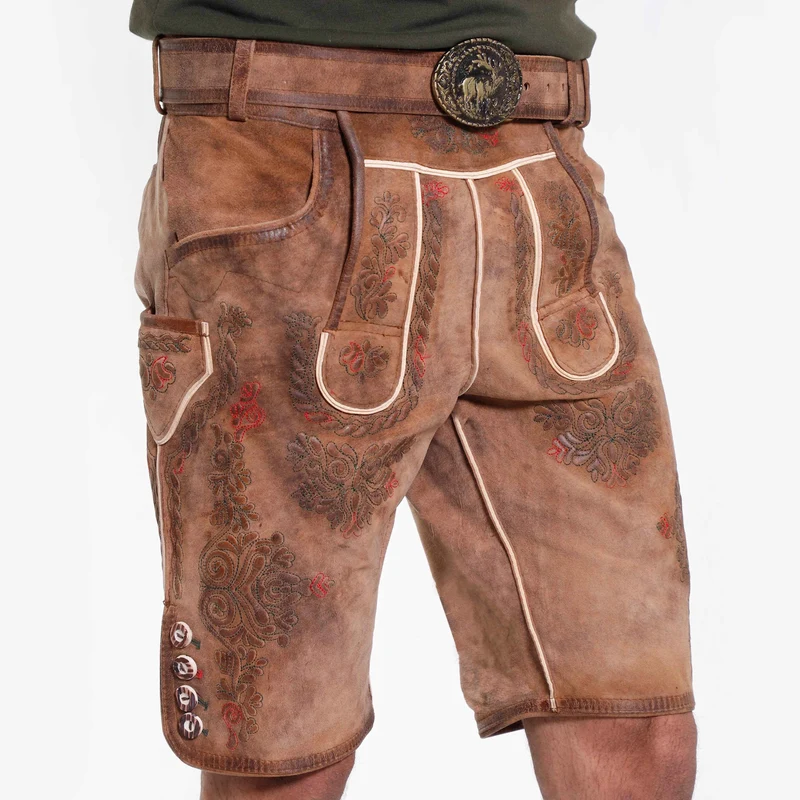 Trachtenlederhose Kurz Herren aus Wildleder