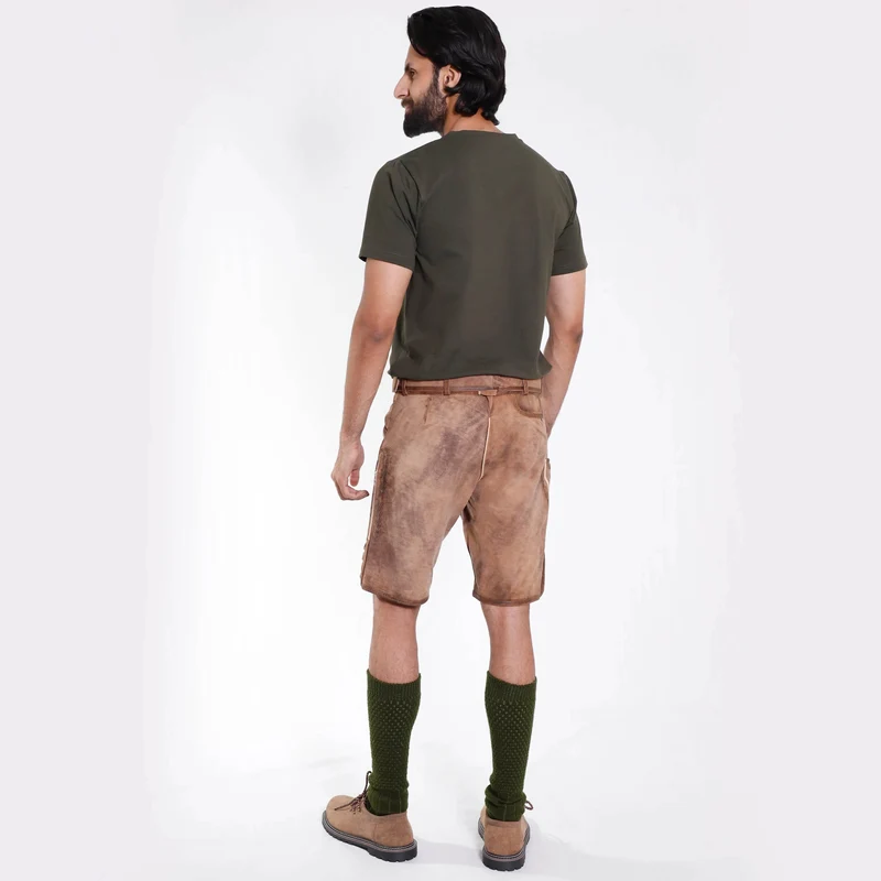 Trachtenlederhose Kurz Herren aus Wildleder