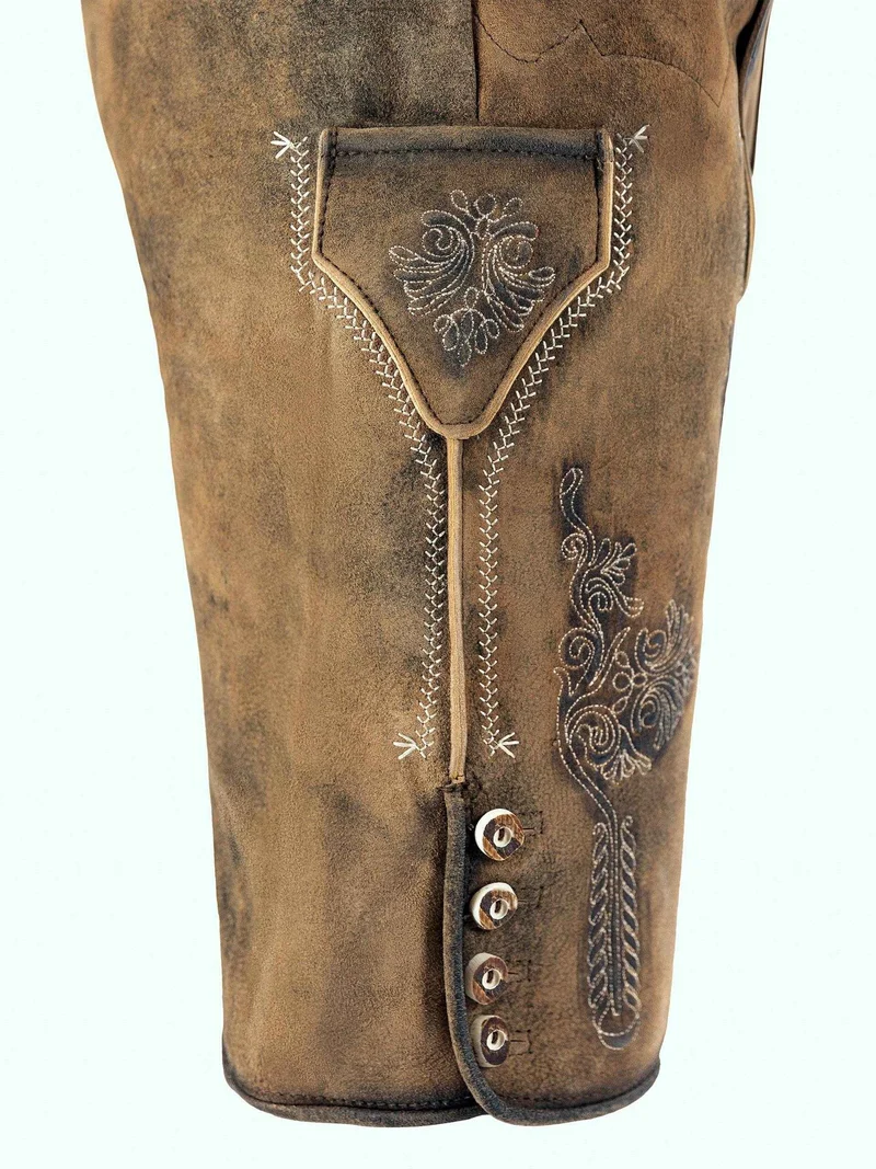 Männerhose Tracht kurz mit detailreicher Verzierung