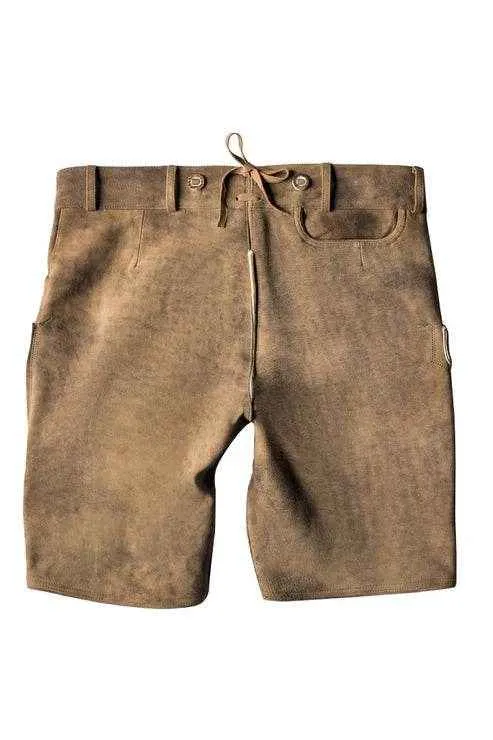 Edle Kurz Hirschlederhose Herren mit Trachtenakzenten