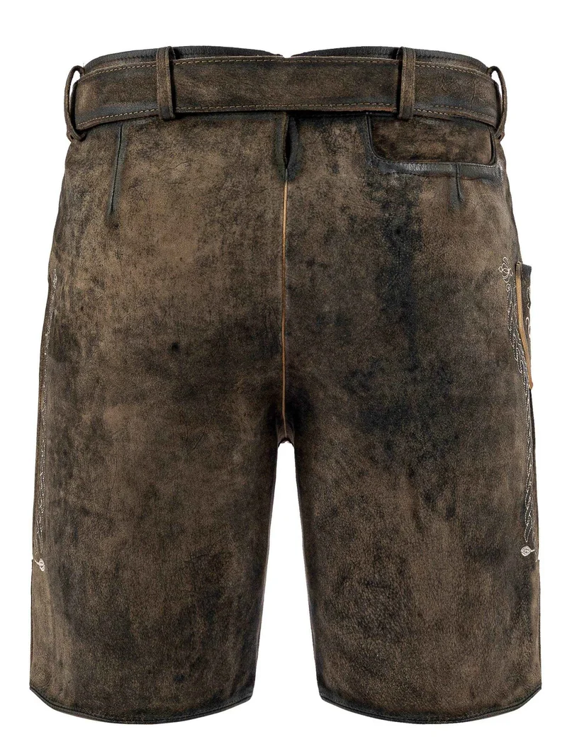Kurze Trachtenlederhose mit Latz für Herren