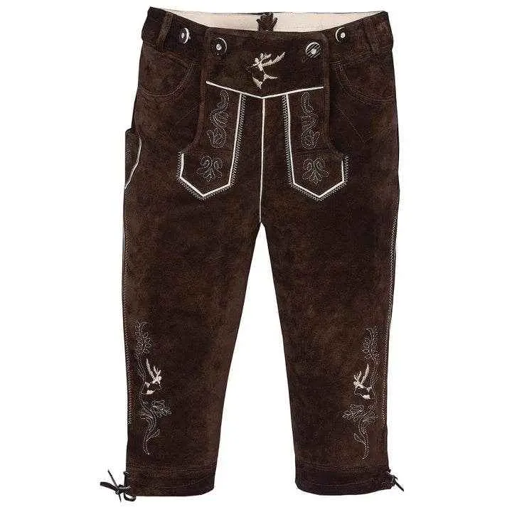 Herren Trachten Bundhose aus Leder mit Stickereien