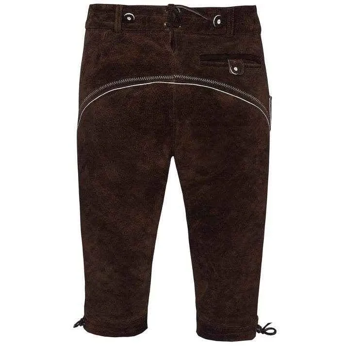 Herren Trachten Bundhose aus Leder mit Stickereien