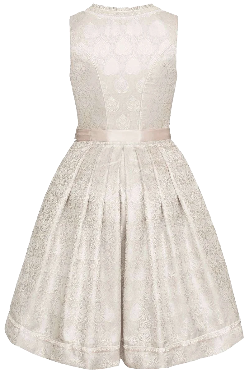 Mini-Dirndl mit transparenter Schürze und Perlen