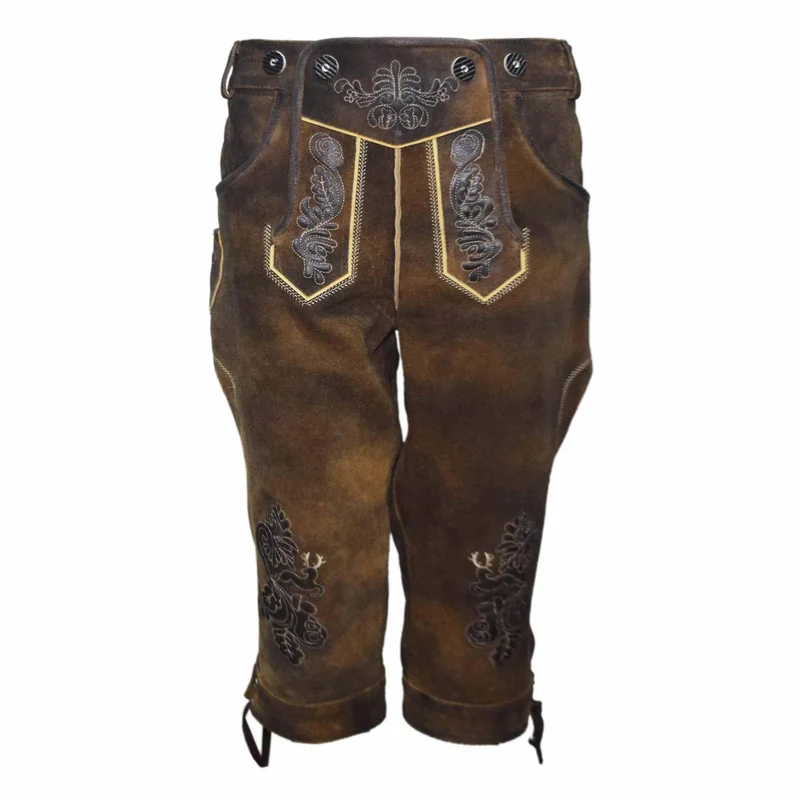 Zünftige Trachten-Bundhose mit Hirschstickerei