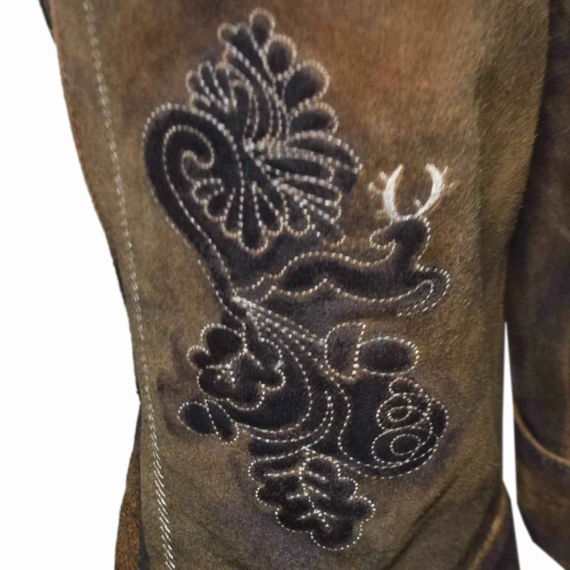 Zünftige Trachten-Bundhose mit Hirschstickerei