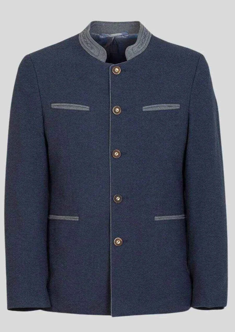Marineblauer Trachtenmantel im klassischen Stil