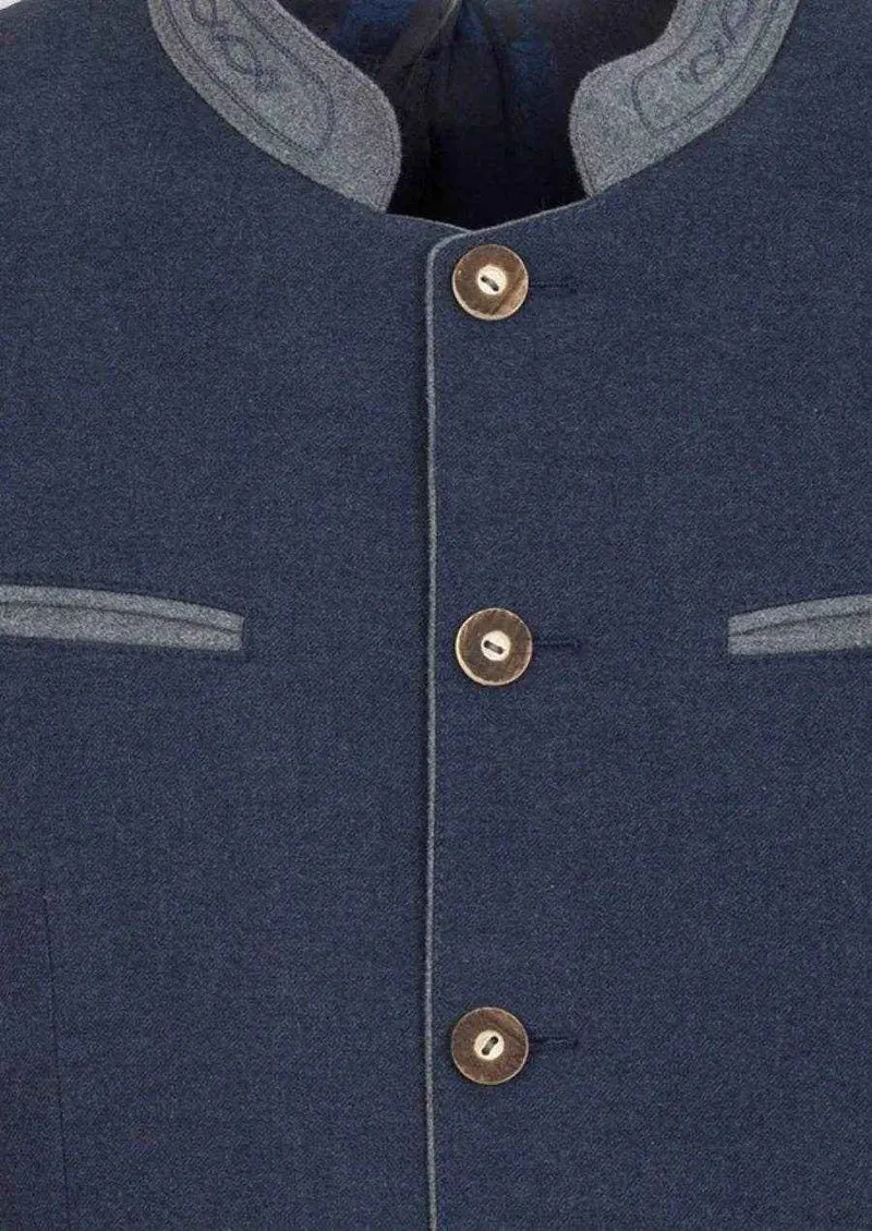 Marineblauer Trachtenmantel im klassischen Stil