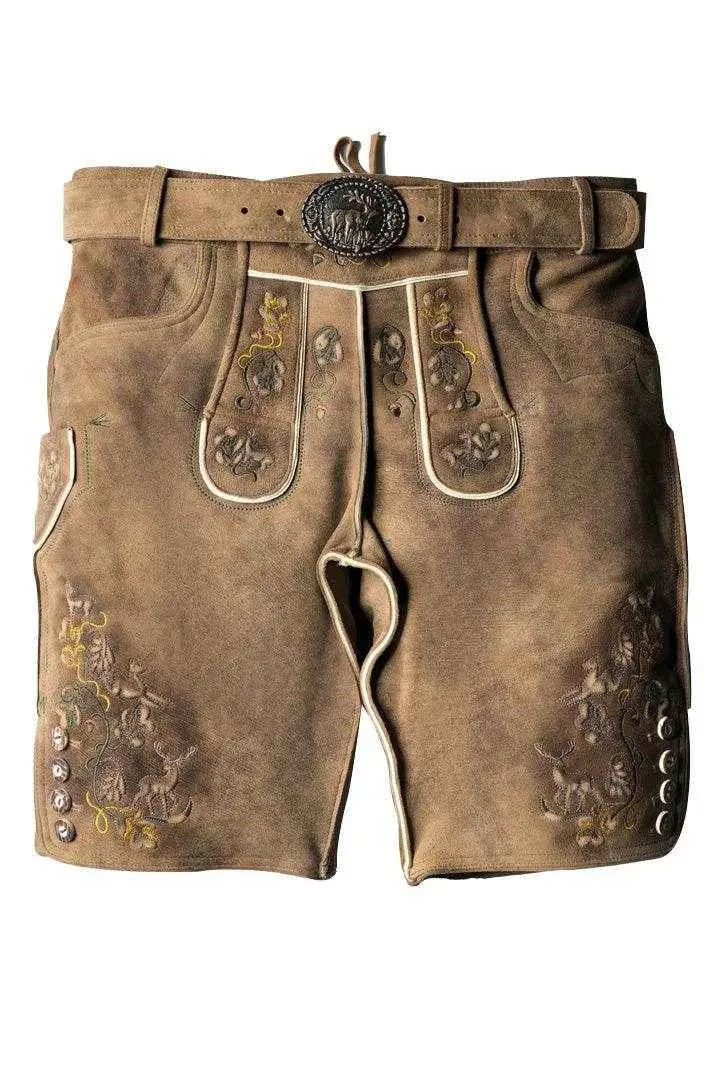 Männer Kurz Trachtenhose mit Stickverzierung