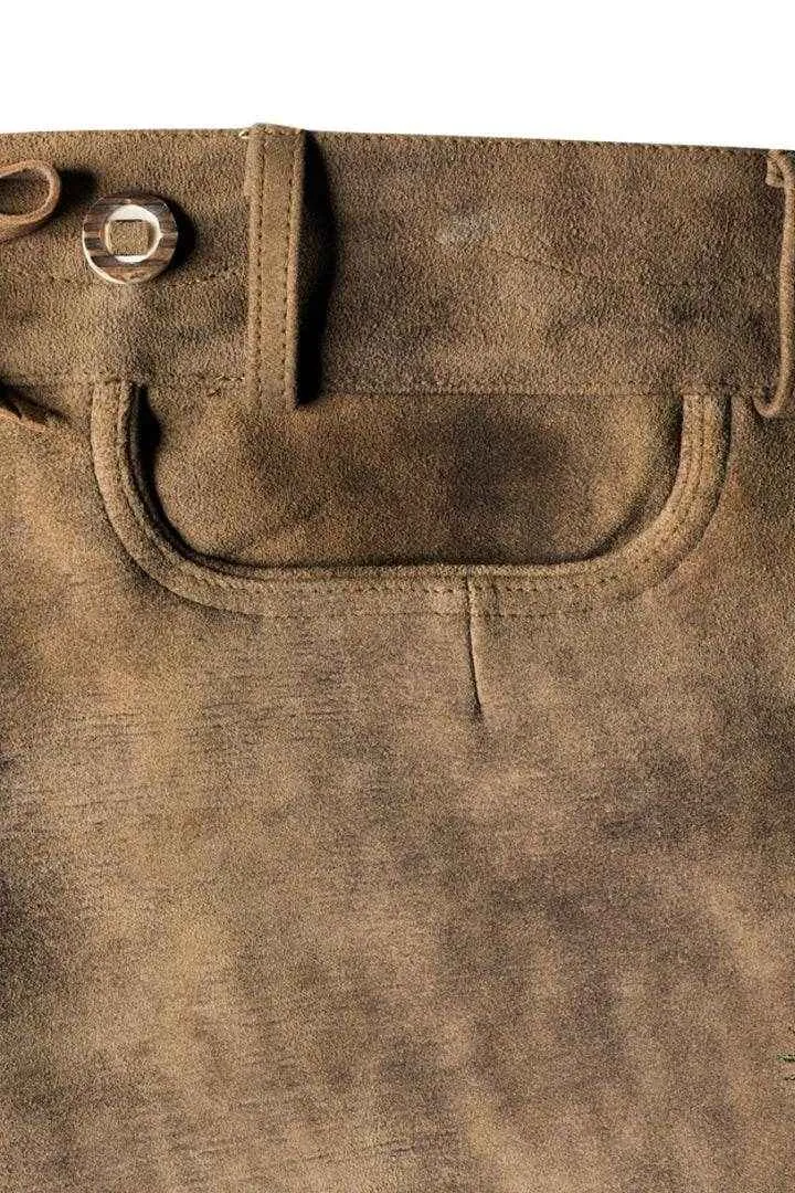 Männer Kurz Trachtenhose mit Stickverzierung