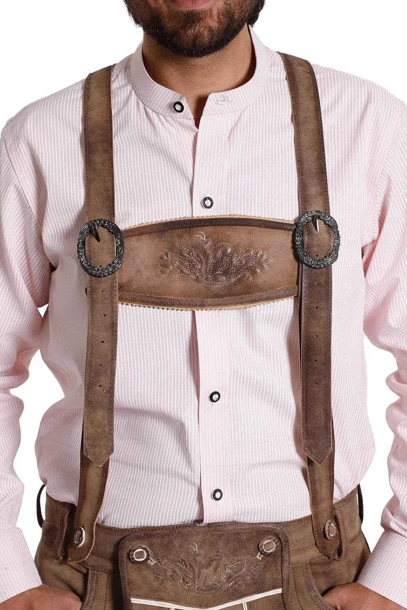 Verzierte Lederhosen Hosenträger für Männer