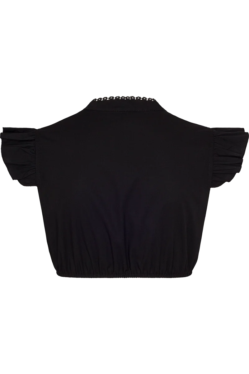 Dirndlbluse mit Flügelarm - schwarz