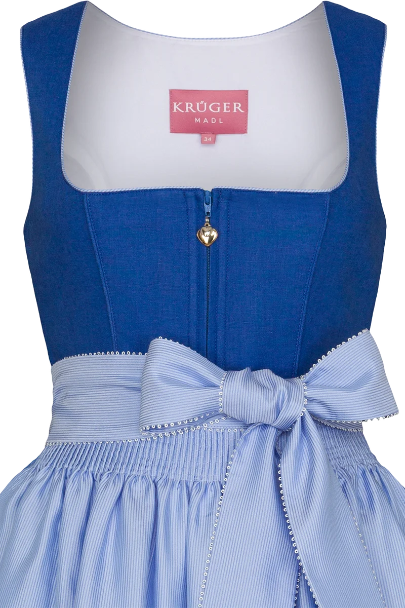 Mini-Dirndl mit Leinen