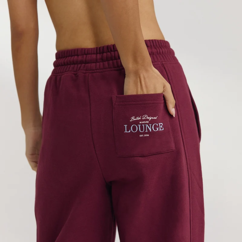 Gerade Joggers - Kirschlack