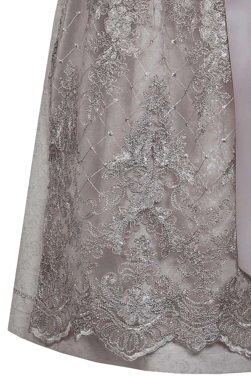 Midi-Dirndl mit Spitzenschürze