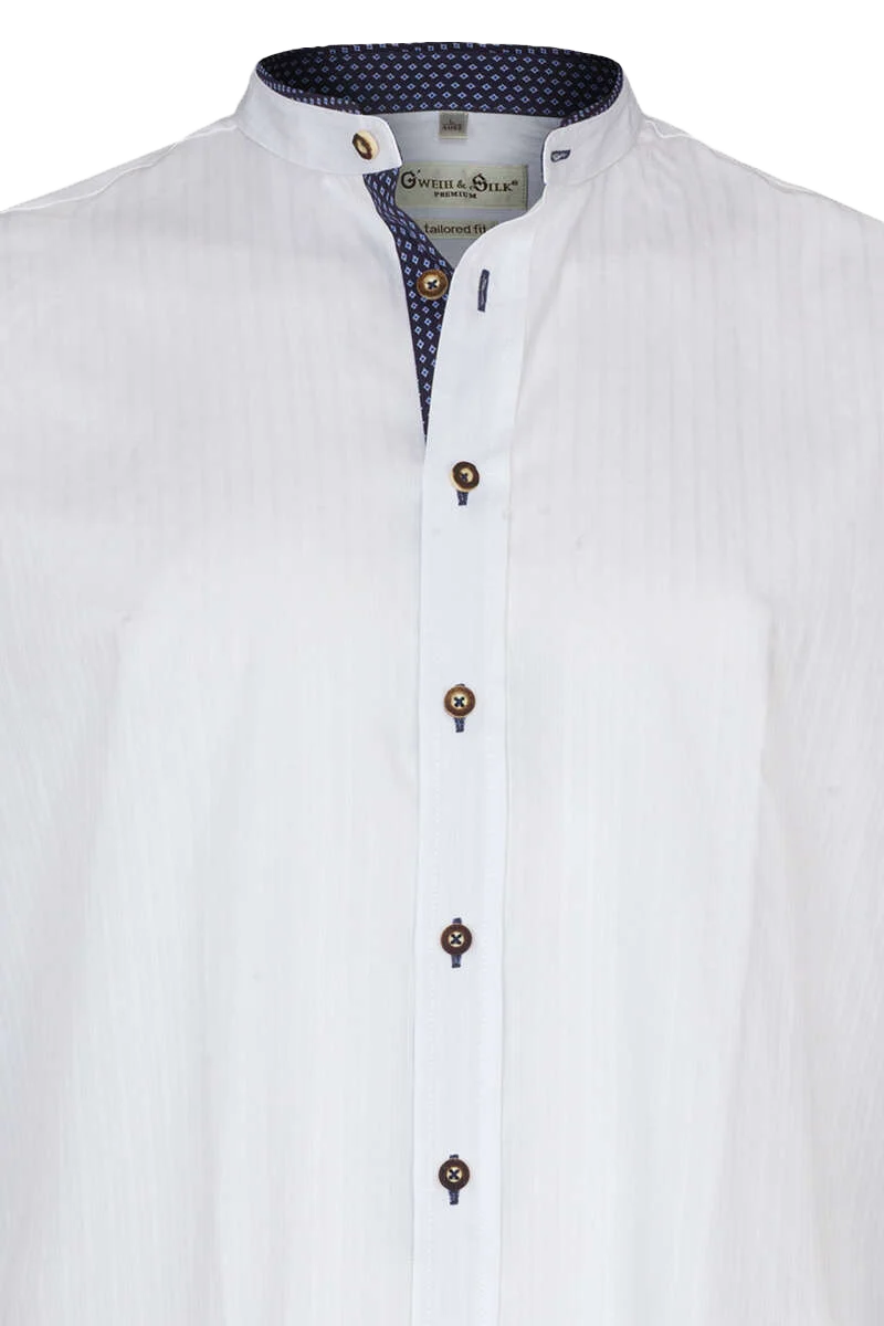 Trachtenhemd Stehkragen tailored fit