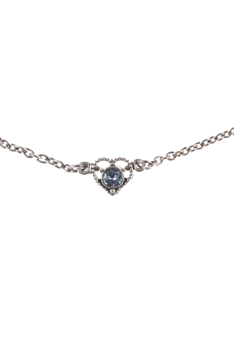 Damen Halskette mit Strass Herz