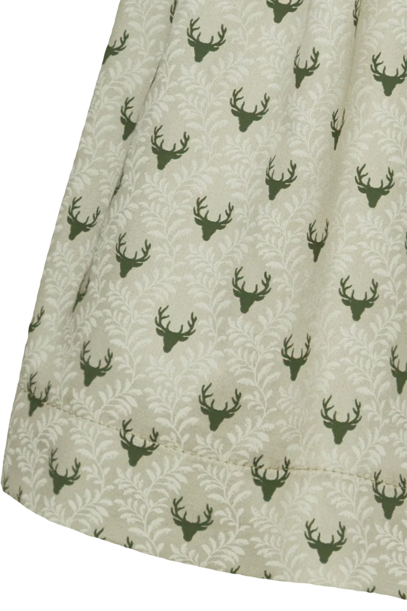Kinderdirndl mit Bluse und Hirschmuster