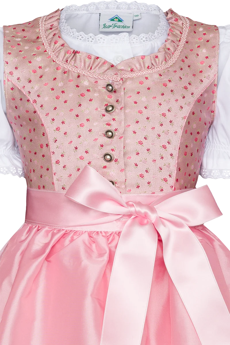 Kinderdirndl mit Bluse und Blumenmuster
