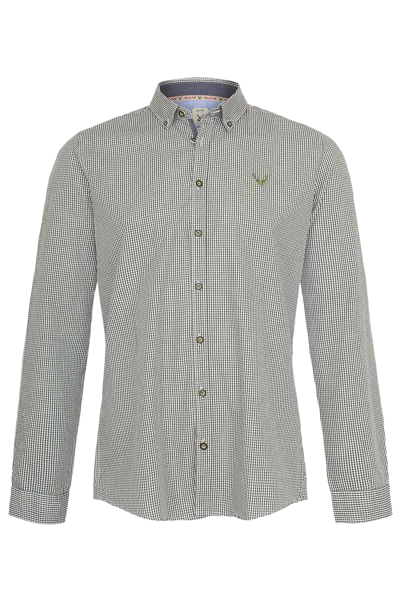 Trachtenhemd kariert Slim fit