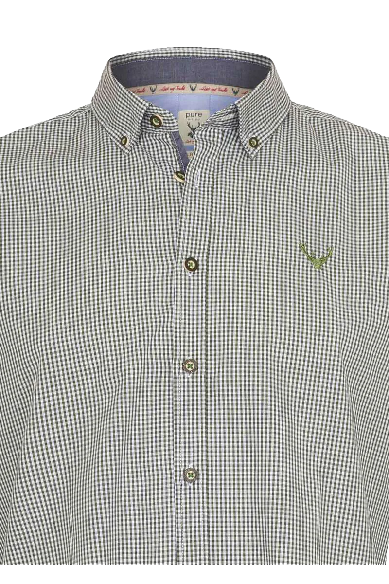 Trachtenhemd kariert Slim fit