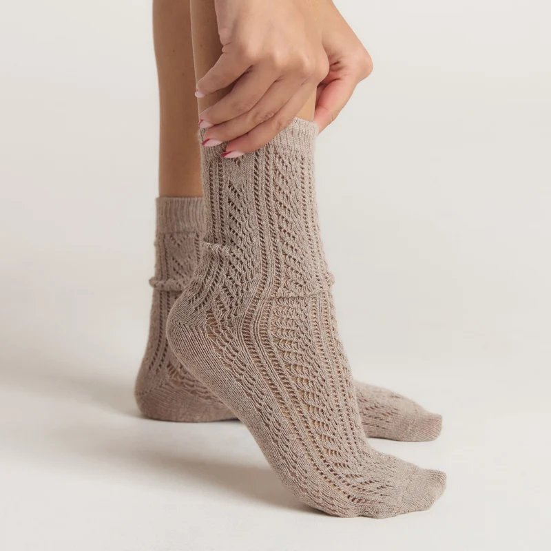 Pointelle Socken (3er-Pack) - Bunt