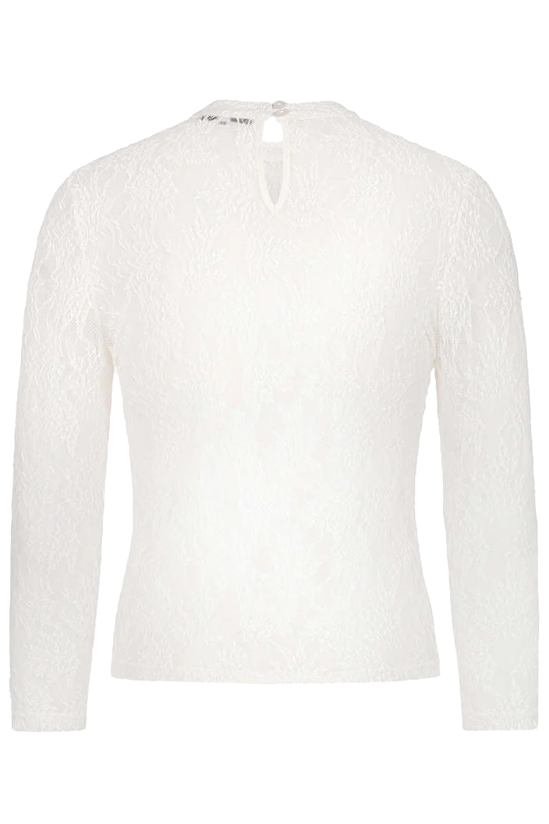 Dirndlbluse Trachtenbluse Spitze mit langen Ärmeln