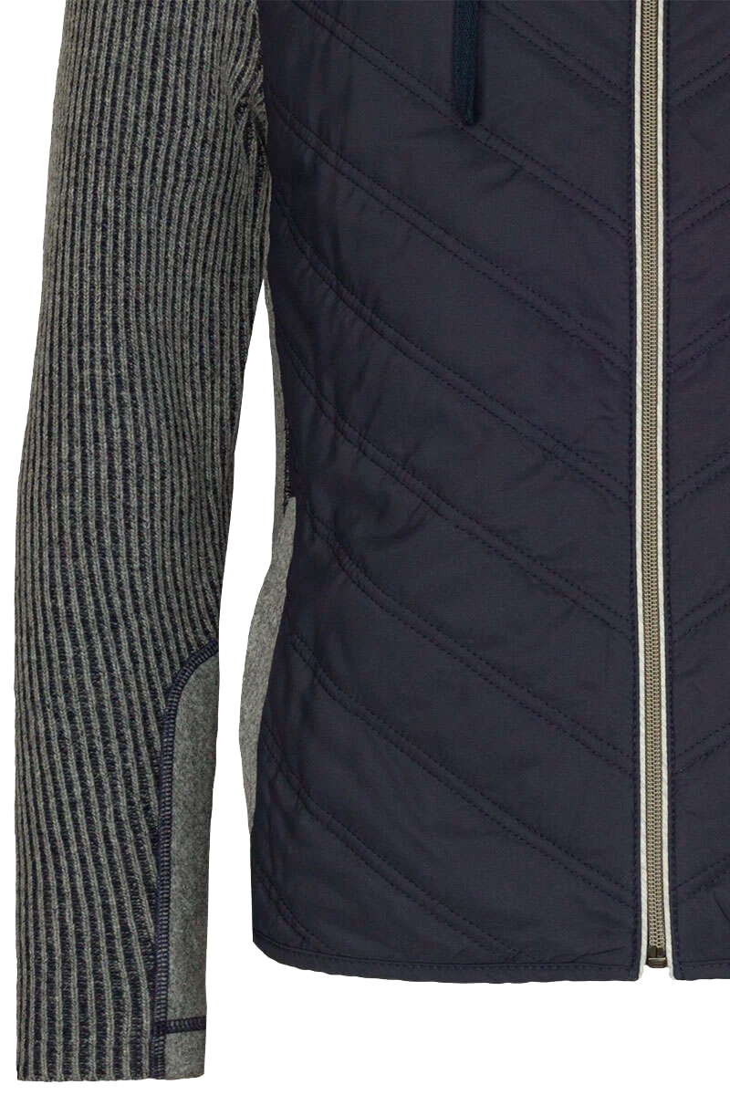 Alpine Herren Steppjacke mit Strickärmeln und Kapuze