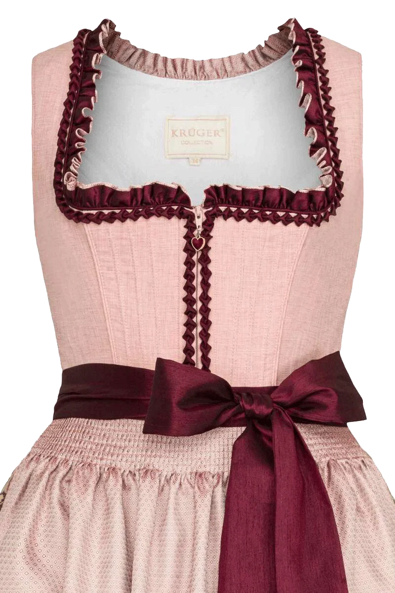 Midi-Dirndl mit Schößchen und Blumenmuster