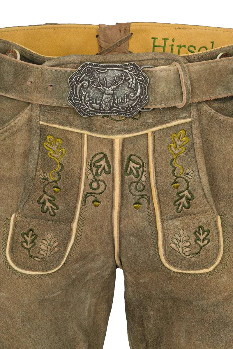 Herren Lederhose kurz bestickt