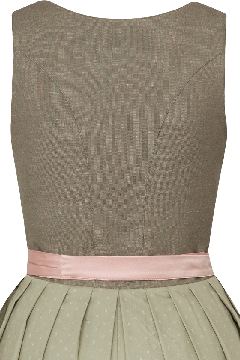 Leinendirndl lang mit floralem Muster