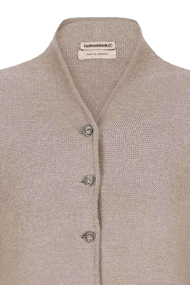 Damen Trachten Strickjacke mit Kelchkragen