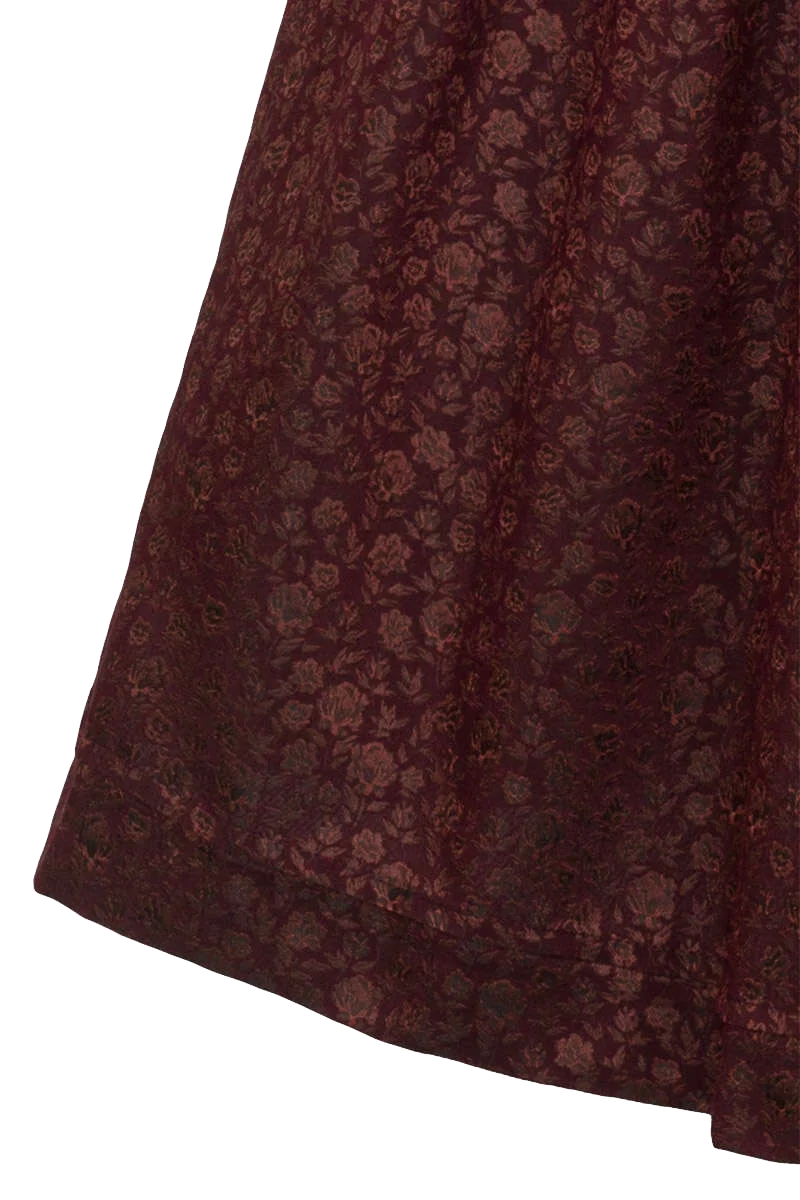Midi Samt-Dirndl - bordeaux