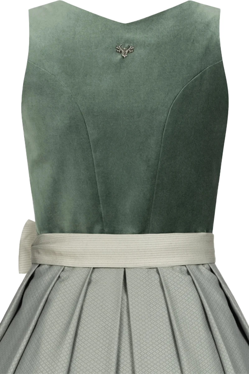 Midi-Samtdirndl mit Herzausschnitt